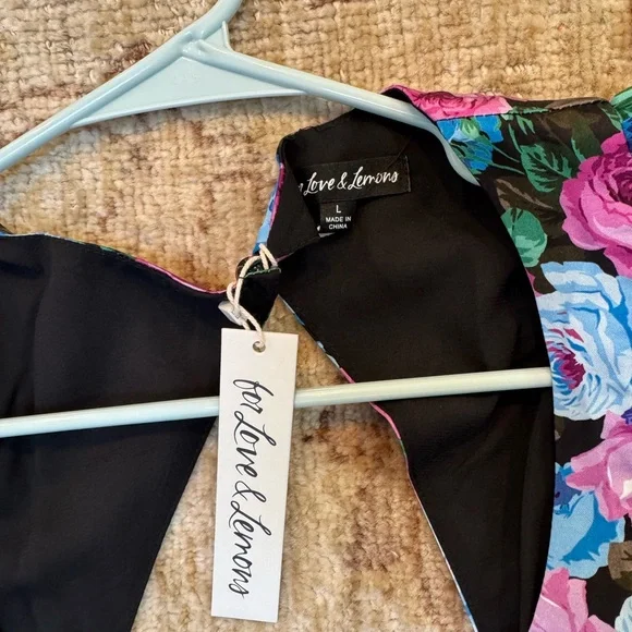 For Love And Lemons Black Floral Dress - Picture 3 of 3